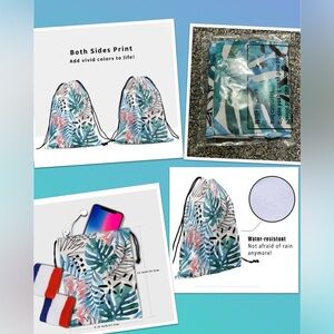 New w/o tags! Grip Bag - Drawstring Abstract Pouch Bags for Athletes